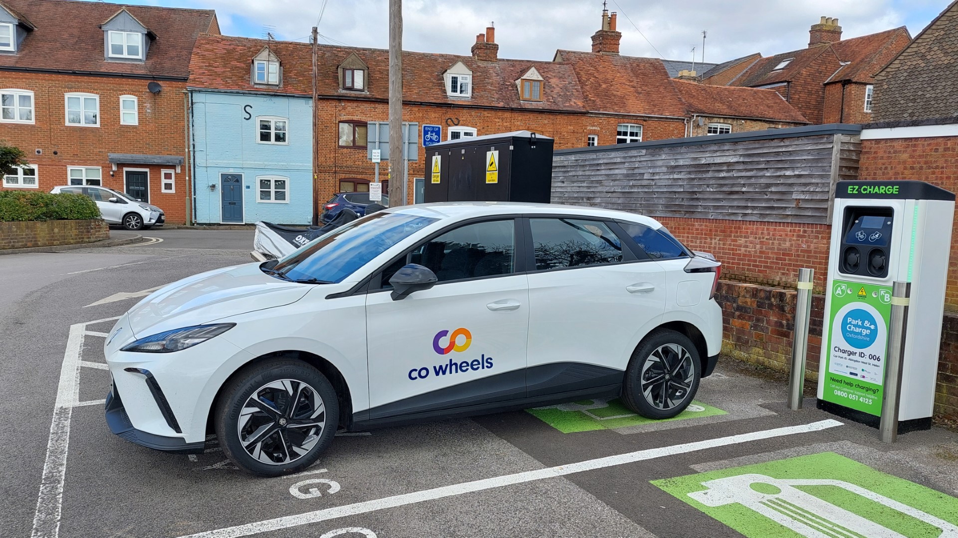 Picture of Co-Wheels car plugged into a charger