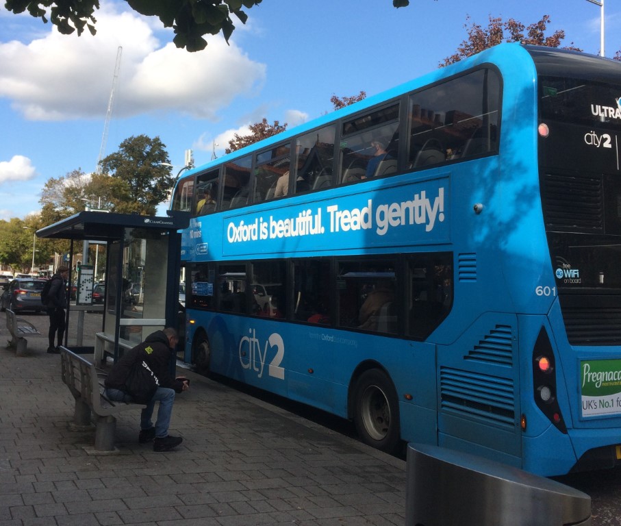 Oxford Bus at a bus stop