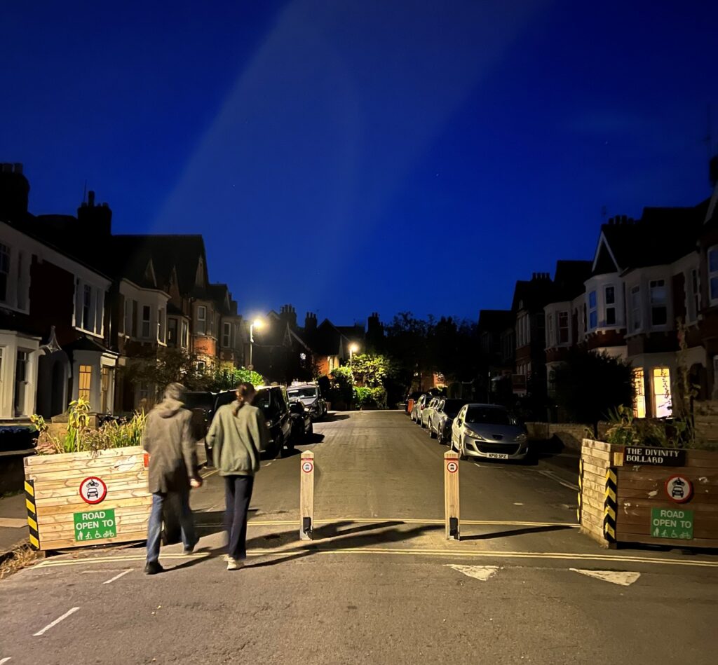 Photo of a sreet scene Divinity Road LTN At Night